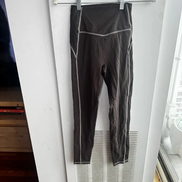 Aoxjox Workout High Waisted Leggings - Driftwood Brown - Picture 3 of 8